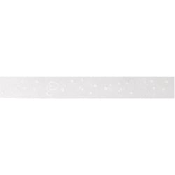 Ruban organdi Crème et Double Coeur 25 mm Au mètre