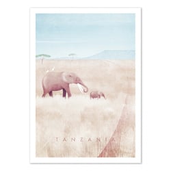 Affiche 50x70 cm - Visit Tanzania - Henry Rivers