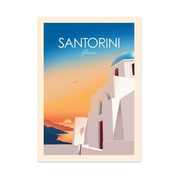 Affiche 30x40 cm - Santorini Greece - Studio Inception