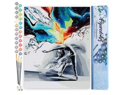 Peinture par Numéro Figured'Art - Explosion de couleurs - Kit de Loisir Créatif DIY Numéro d'Art Complet - 40x50cm sans châssis en bois