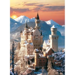 Puzzle chateau du neuschwanstein sous la neige 1500 pieces - collection paysage - clementoni - 31925
