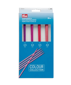Set Aiguilles doubles pointe 20 cm du N°2,5 à 4 - Prym Multicolore
