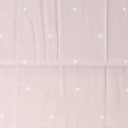 Tissu Popeline de Coton  cœurs Anna sur fond Beige sable