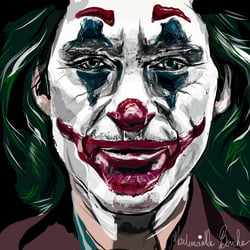 JOKER - Oeuvre d’art 50x50 cm - création en édition limitée - Artiste Mademoiselle Bouche