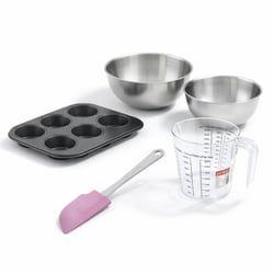 Set pâtisserie avec moule à muffins 6 empreintes 28 cm, 2 bols à mixer, verre mesureur et spatule Zenker