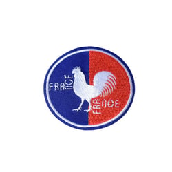Ecusson thermocollant France coq 5,3cm x 5,3cm