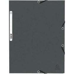 Paquet de 10 chemises à élastiques Exacompta 24 x 32 cm carte rigide noir