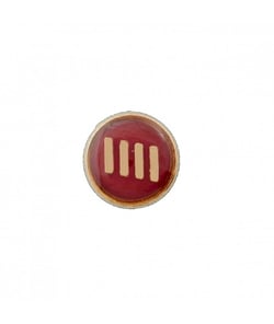 Bouton à rayures en métal 10mm à queue - Prym Bordeaux/or Rouge