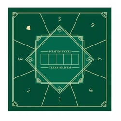 Tapis de poker carré 83x83cm – Vert - 1001Jouets