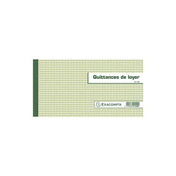 EXACOMPTA Carnet à souche "Quittances de loyer"   135x185mm
