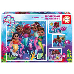 Puzzles progressifs 12+16+20+25 pièces - Ariel - EDUCA