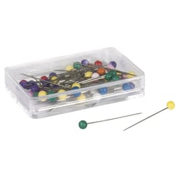 Epingles avec tête en plastique, Colore, 31x0,6mm, Boite 50 pièces