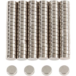 Aimant puissant "NdFeB" , d 5 mm, ép. 2 mm, 100 pièces/ 1 Pq.