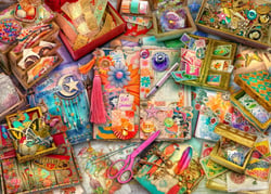 Puzzle 500 pièces - The Junk Journaler's Desk - Bluebird Puzzle