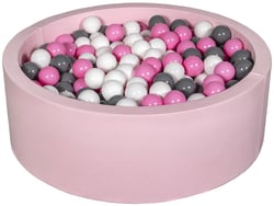 Piscine à balles Aire de jeu + 450 balles rose blanc,rose clair,gris - Velinda