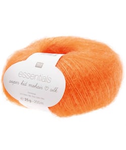 Fil à tricoter Essentials Super Kid Mohair Loves Silk 25 gr - Rico Design 48 Orange Azalée
