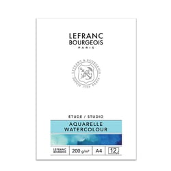 Bloc de papier pour aquarelle - A4 - 12 feuilles - 200g - Lefranc Bourgeois
