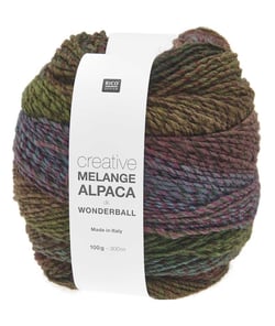 Pelote de laine et alpaga CREATIVE MELANGE ALPACA WONDERBALL DK - 100gr - Rico Design 06 Automne