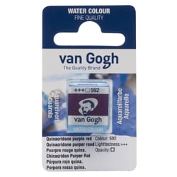 Peinture aquarelle van Gogh godet Pourpre rouge quinacridone 592