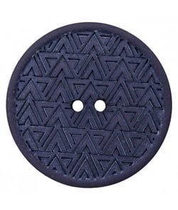 Carte de 2 boutons Recyclés chanvre/polyester 20mm - Prym Marine Bleu