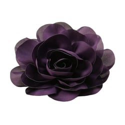 Broche fleur 11cm violet prune