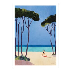 Affiche 30x40 cm - Beach Yoga - Henry Rivers