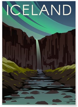 Poster Islande | A3 : 29,7x42cm