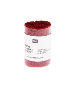 Fil à nouer 6,5 cm - Rico Hooki Hooki - Rico Design Rouge Foncé