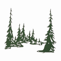 Gabarit de découpe pour machine Sizzix Tim Holtz - Pins des Tall Pines