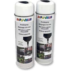 2 sprays de peinture - Blanc - Marquage craie - Repérage - Effaçable - 500ml