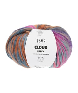Pelote de laine CLOUD FUNKY - 100GR - Lang Yarns Multicolore Rose et Parme 0025