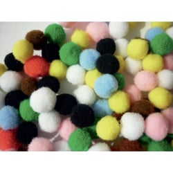 100 POMPONS ASSORTIMENT Ø7  ACRYLIQUE