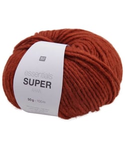 Pelote de laine à tricoter Essentials Super Aran - Rico Design 08 Rouille