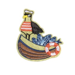 Lot de 3 écussons thermocollants océan pelican 5,5cm x 5cm