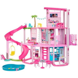 Barbie-Maison De Reve-Maison De Poupée 3 Niveaux, Piscine Et Toboggan Hmx10