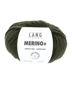 Pelote de Laine à tricoter MERINO + (PLUS) - Lang Yarns Vert (398)