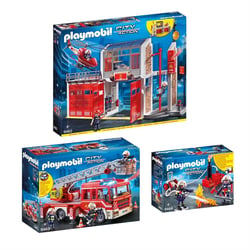 City Action - Set de 3 Boîtes Playmobil sur le thème des pompiers