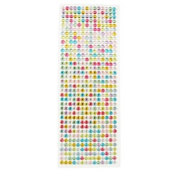MégaCréa DIY - Stickers strass ronds multicolores 0,6 cm 504 pièces