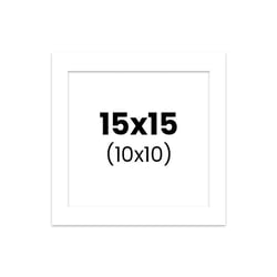 Passe-partout - Blanc - 15x15cm - Photo 10x10cm - Pour cadre - Encadrement