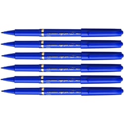 6 feutres d'écriture Sign Pen Uni Ball bleu pointe fine