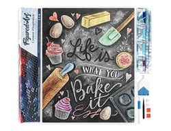 Diamond Painting Broderie Diamant Figured’Art 40x50cm toile entière roulée avec diamants carrés - Affiche cuisine