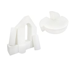 Set de 15 blocs en mousse le jeu blanc - Velinda