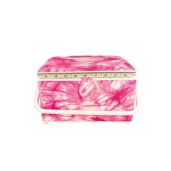 Boîte à couture 18,5x26x16cm tie&die fuchsia