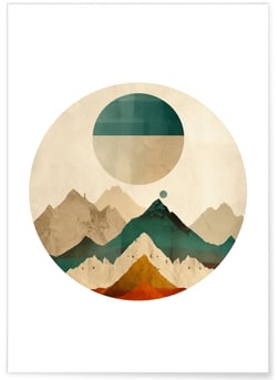 Affiche Abstract Lune 1 | A3 : 29,7x42cm