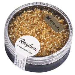 Premium - rocailles, 2,2 mm ø, topaze clair, boîte 12 g, avec garniture d'argent