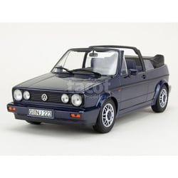 Voiture miniature de collection - NOREV - Volkswagen Golf Cabriolet 1992 - Échelle 1/18 - Montage métal - Inca Blue