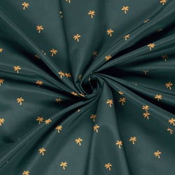 Tissu short de bain déperlant palmiers Djero sur fond Vert sapin