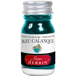 Encre pour stylos plume - Calligraphie - Bleu calanque - Herbin - Flacon 10ml