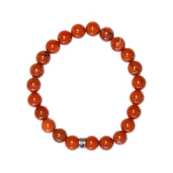 Bracelet Jaspe Rouge Perles rondes 8 mm - Omsaé