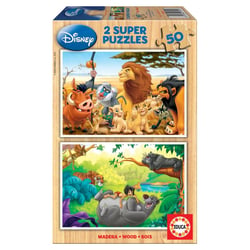puzzles 50 pcs – animal friends en bois - Educa Borras - Rouge